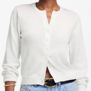 Madewell Classic Crewneck Cardigan in 100% Cotton XL